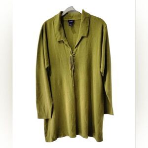 Resource green long tunic sweater size 14-16 Acrylic ladies acrylic